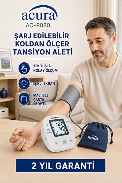 Acura AC-9080 Şarj Edilebilir Koldan Tansiyon Aleti