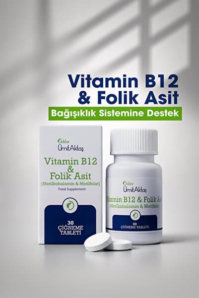 Vitamin B12 & Folikasit - Aktif B9 - 30 Tablet