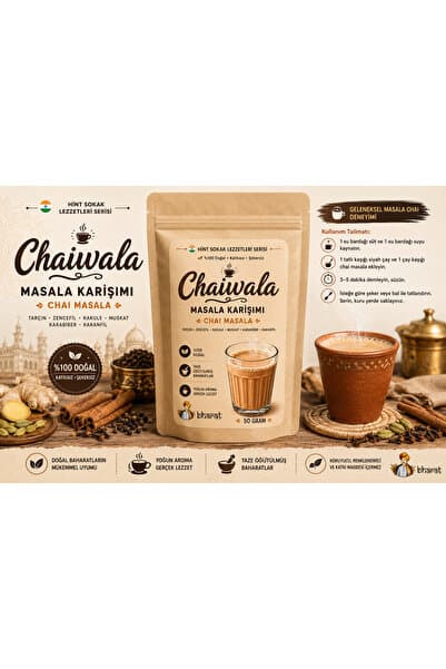 GEVGELIA BHARAT BY CHAIWALA MASALA CHAI HİNT SOKAK LEZZETLERİ SERİSİ ÇAY KARIŞIMI 50 GRAM