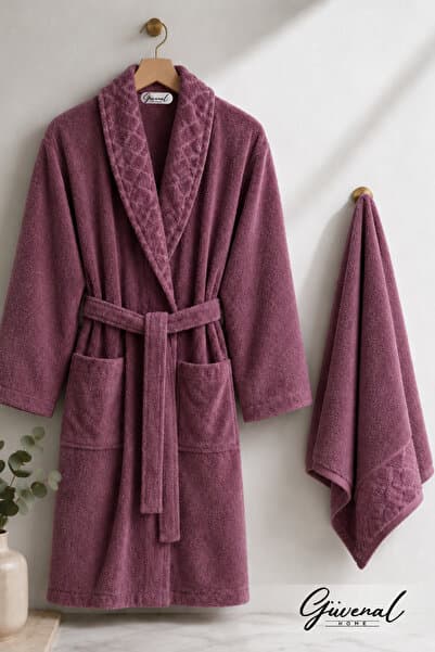 Güvenal Layla 2 parça Bornoz Seti | Soft Unisex Bornoz | Bornoz | Erkek Bornoz | Kadın Bornoz | Hediyelik | Sabahlık | Çeyiz