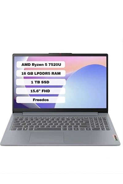 LENOVO IdeaPad Slim 3 15AMN8 82XQ012ETX R5-7520U 16GB 1TB SSD 15.6 FHD FreeDos