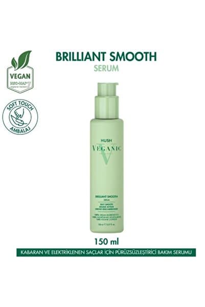 HUSH Veganic Brilliant Smooth Kabaran Saçlar İçin Pürüzsüzleştirici Serum 150 ml