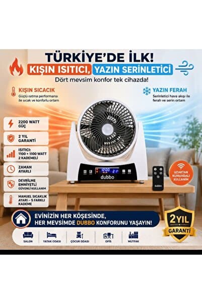 dubbo ISITICI FAN HEM YAZ HEM DE KIŞIN MASA TİPİ UK.3 KDM.Lİ