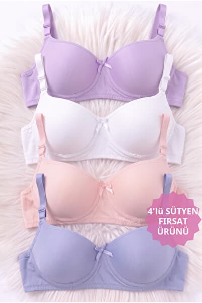 CHOCHO Kadın Telli Dolgusuz 4'lü Sütyen Takımı