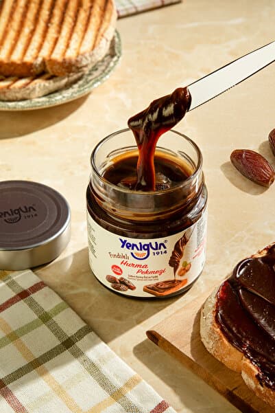 Yenigün Hurma Özlü Fındık Ezmesi, %30 Fındık ve %70 Hurma Özü - 250 gr