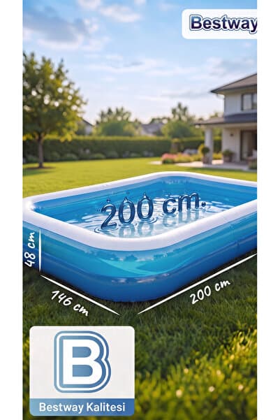 Bestway Dikdörtgen Büyük Aile Havuzu 54005 (200 x 146 x 48 cm)