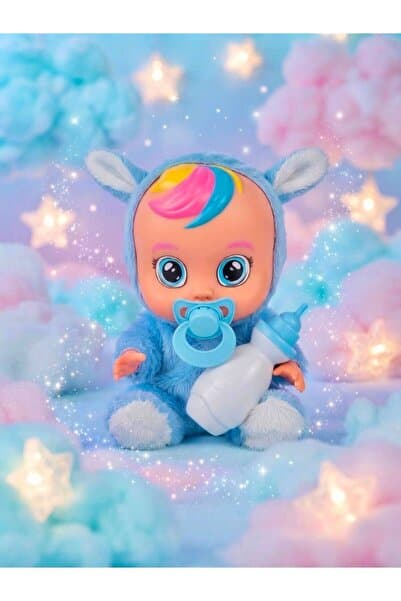 Tıfıl Toys Mavi Kostümlü Ağlayan Ve Konuşan Et Bebek Emzikli ve Biberonlu İnteraktif Oyuncak Bebek