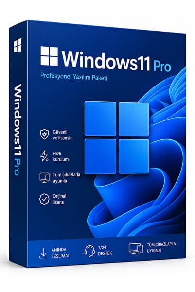 Lisinya Windows11 Pro Dijital Lisans Anahtarı Kalıcı Key 32&64 Bit Anında Teslimat Ömür Boyu Kullanım