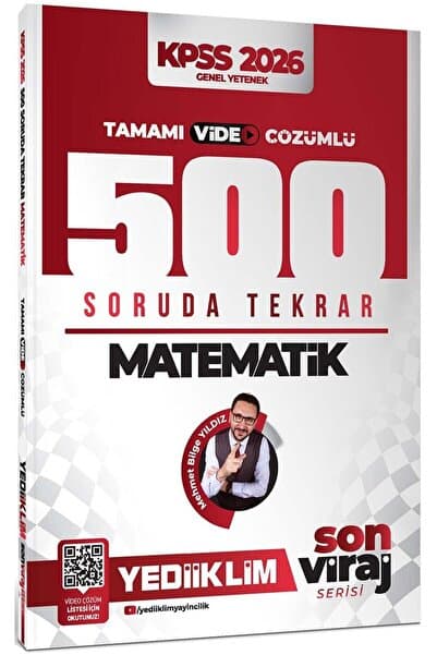 Yediiklim Yayınları 2026 Kpss Son Viraj Serisi Matematik Tamamı Video Çözümlü 500 Soruda Genel Tekrar Kampı