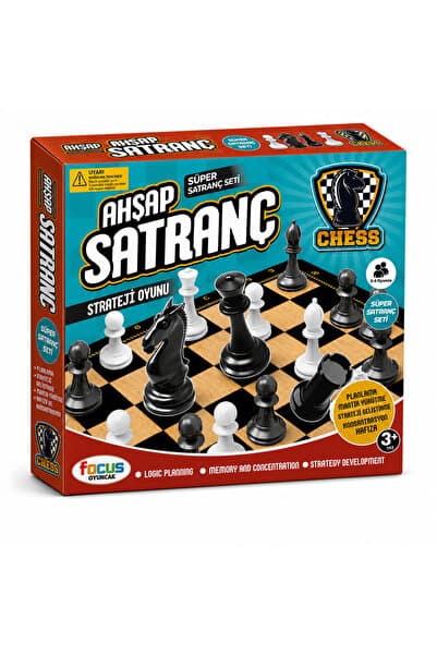 Espri Toys Ahşap Satranç Oyunu 29,5x29,5 cm – Strateji ve Zeka Geliştirici 2 Kişilik Satranç Seti