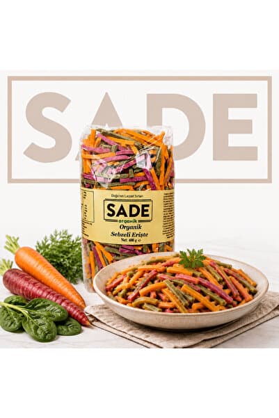Sade Organik SEBZELİ ERİŞTE 400 GR