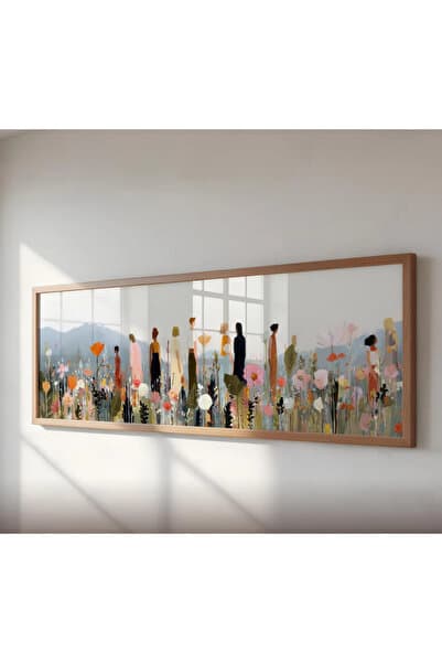 dekorodam Ahşap Çerçeveli Panoramik Salon Tablosu | Modern Duvar Dekoru | Oturma Odası, Koridor ve Ofis Dekoratif Tablo
