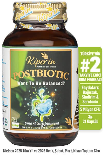 Postbiyotik 210 Milyar Cfu Rhamnosus & Plantarum Sindirim (21Kapsül & 700mg) | Akıllı Gıda Takviyesi