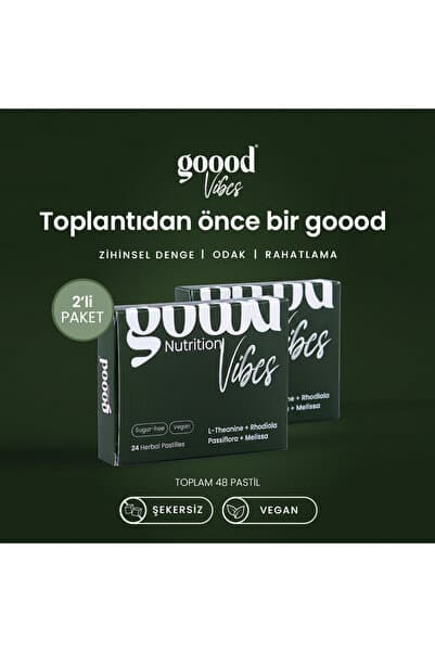 Goood Nutrition Goood Vibes Bitkisel Sakinleştirici & Odak Destek 48'li Pastil (Şekersiz, L-Theanine & Magnezyum)