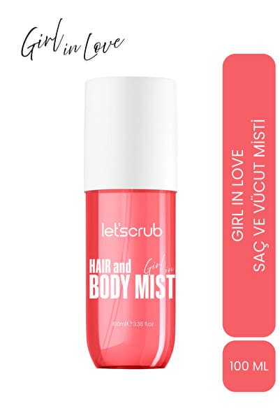 LET'SCRUB Girl in Love Saç ve Vücut Misti Kalıcı Kokulu 100 ml | Hair and Body Mist