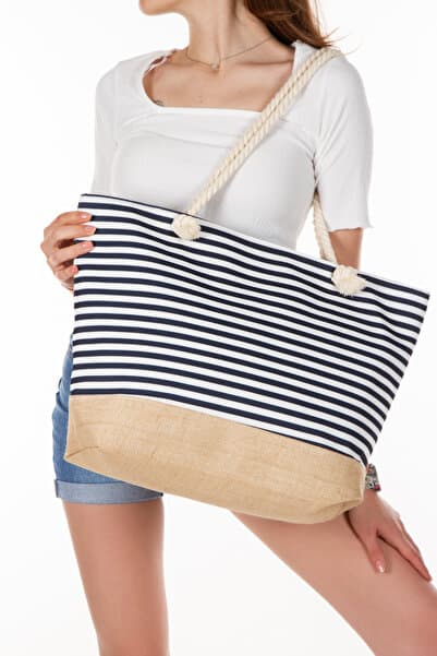 GreandBags Kadın Fermuarlı Plaj Çantası