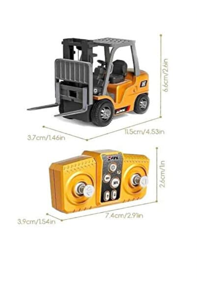 Lotus UZAKTAN KUMANDALI ŞARJLI METAL GÖVDELİ MİNİ FORKLİFT 1:64