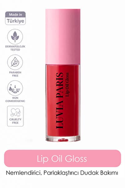 Luvia Paris Watermelon & Strawberry Lip Oil Gloss Nemlendirici , Parlaklaştırıcı & Dolgunlaştırıcı Simli Karpuz Çilek Dudak yağı 5 ml