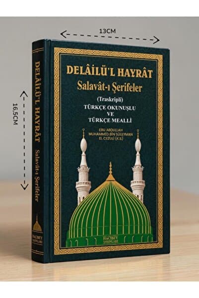 Hacıbey Yayınları Delailül Hayrat iri Yazılı Açıklamalı Türkçe okunuşlu Salavatı Şerifeler günlük Dualar Zikirler Yeşil renk
