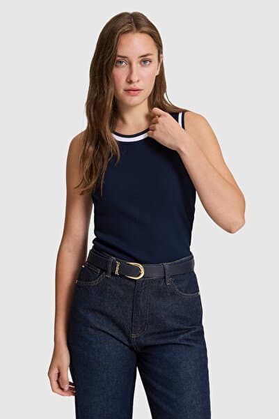 U.S. Polo Assn. Kadın Lacivert Bisiklet Yaka Tişört 50323430-VR033