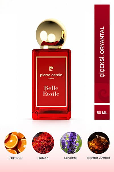 Pierre Cardin Belle Etoile EDP Kadın Parfüm 50 ml|Oryantal, Çiçeksi|Portakal, Safran, Yasemin, Lavanta, Sedir