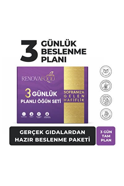 Renovafood 3 Gün Hazır Öğün Paketi 2 Ana 2 Ara Öğün Yüksek Protein & Yüksek Lif