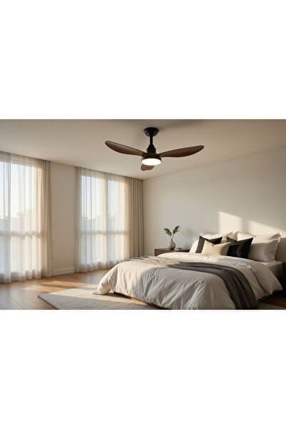 Vonalight Desıng Project 3Işıklı, LED, Sessiz Çalışma 3 Fan Kanat ve Uzaktan Kumandalı,Tavan Tipi Vantilatör Çap.70cm CEVİZ