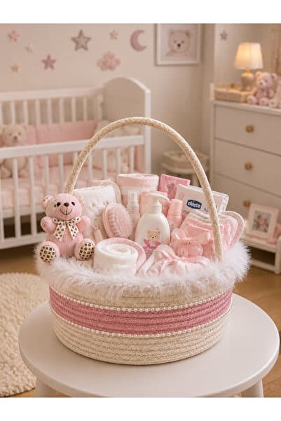 Epolaxs Bebek Hastane Çıkışı Hediye Sepeti Yenidoğan Bebek Hediye Kutusu Doğum Odası Süsleme Baby Shower Sepeti