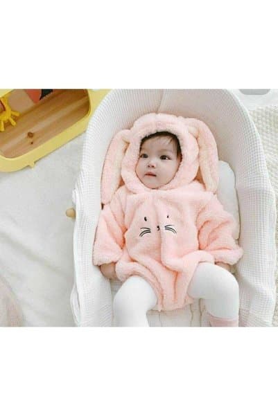 aden kids Welsoft Peluş Unisex Kışlık Bebek Çıtçıtlı Badi