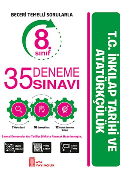 Ata Yayıncılık 8. Sınıf 35 Deneme Sınavı TC. İnkılap Tarihi ve Atatürkçülük