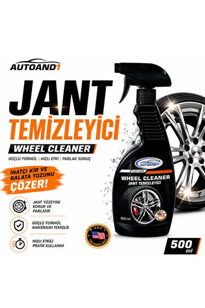 AUTOAND1 Jant Temizleyici Sprey 500 ml–Lastik & Jant Kir Sökücü, Profesyonel Araç Bakım Ürünü