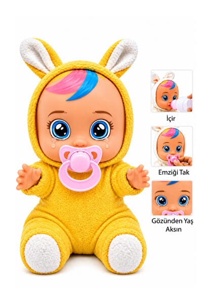 Global Toys Sarı Tulumlu Ağlayan Ve Konuşan Roza Et Bebek
