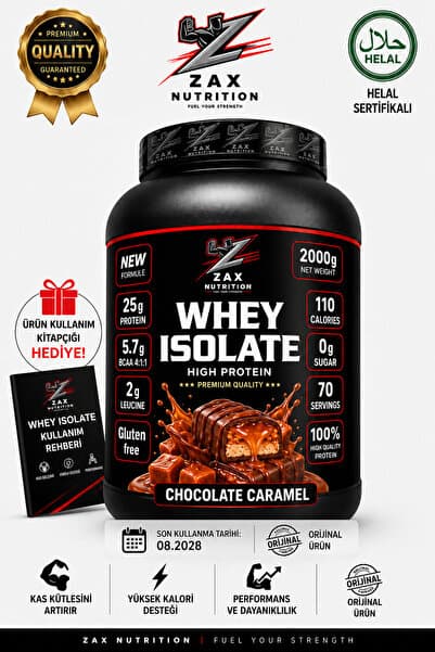 zax nutrition Whey Isolate Duble Caramel 2000 GR Protein tozu