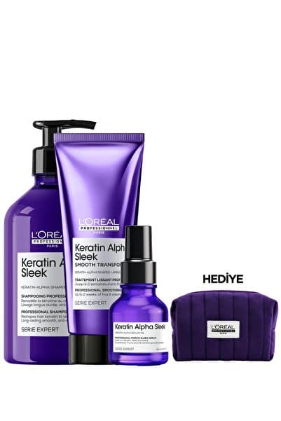 L'oreal Professionnel Serie Expert Keratin Alpha Sleek Profesyonel Düzleştirici Bakım Rutini
