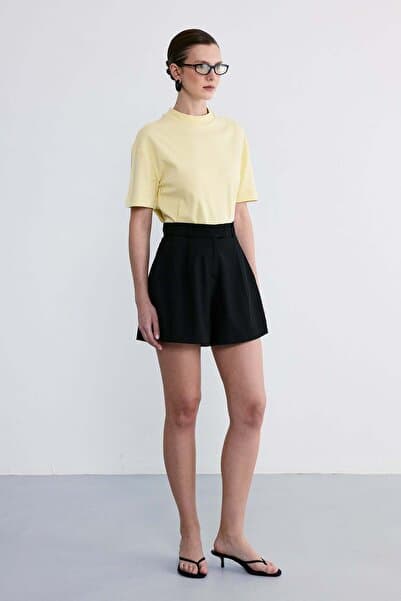 FACETTE Mini Bermuda Şort Siyah