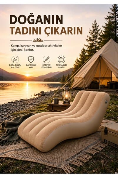 ROBO Dahili Pompalı Kendi Kendine Şişen Şişme Şezlong