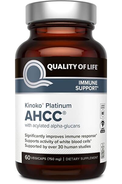 Genel Markalar Kinoko Platinum Ahcc 750 mg 60 Veggie Capsules Usa Menşeii DaphneLabs