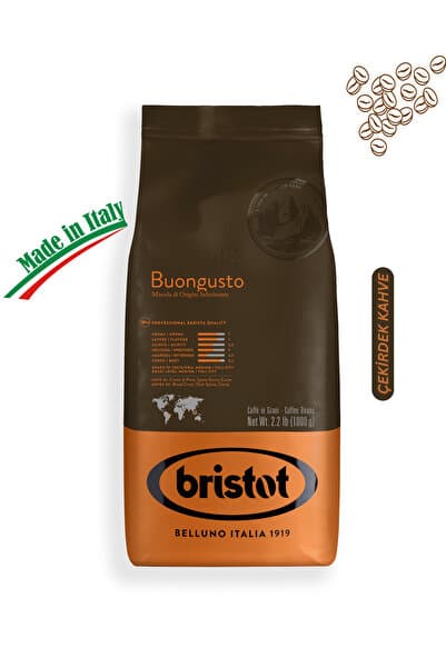 Bristot Buongusto 1 kg Çekirdek Kahve - Orta Kavrulmuş Premium İtalyan Espresso