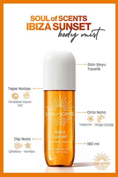 Soul of Scents Ibiza Sunset Gourmand & Powdery Body Mist
