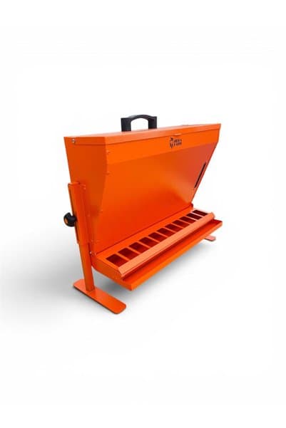 Hera (YEM KAPASİTESİ 12 KG.) Ayaklı,duvara Monte Edilebilir Metal Tavuk Yemliği-turuncu