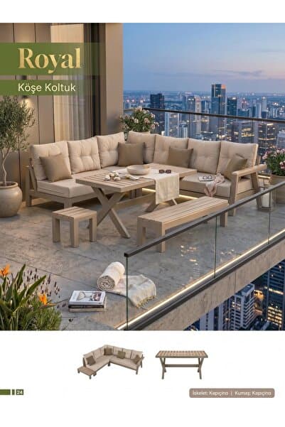 MY WORLD GARDEN ROYAL ALÜMİNYUM BAHÇE BALKON KÖŞE TAKIMI