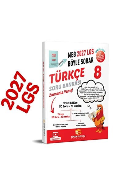 SİNAN KUZUCU YAYINLARI 8. Sınıf 2027 Lgs Meb Böyle Sorar TÜRKÇE Soru Bankası Video Çözümlü