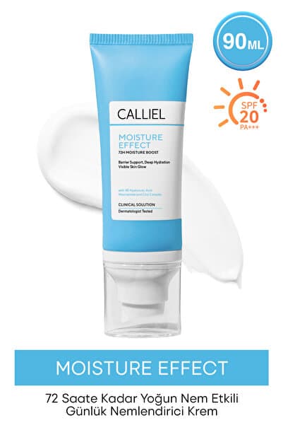 CALLİEL 72 Saat Yoğun Nemlendirme Etikili, 20 SPF, 4D Hyaluronic Acid ve Cica Complex, Bariyer Destekleyici Nemlendirici 90 ML