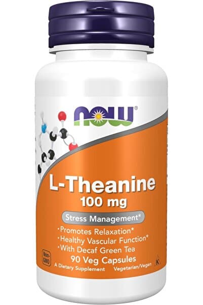 Now Foods L-Theanine 100 mg *, 90 Veg Capsules usa menşeili