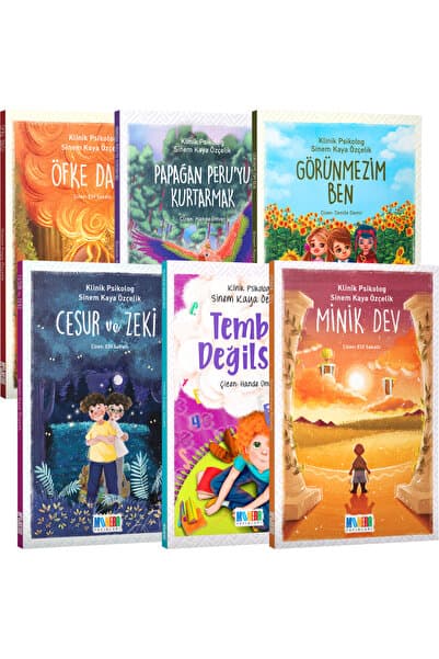 Monera Yayınları Terapötik Hikayeler Seti - 8-10 Yaş - Klinik Psikolog Sinem Kaya Özçelik 6 Kitap