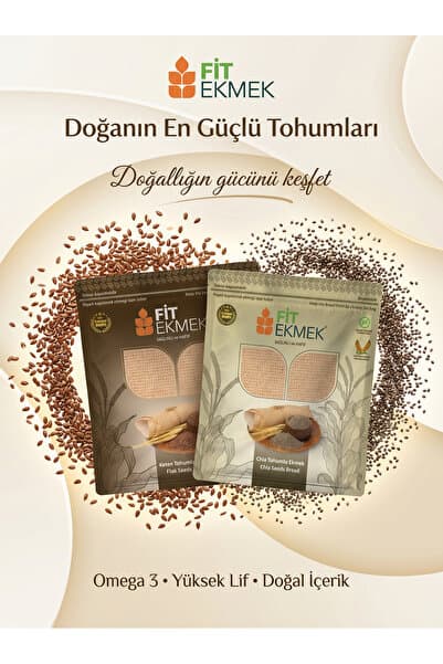 fit ekmek 2’li Tohumlu Ekmek Seti – Chia Tohumlu ve Keten Tohumlu 2 x 300 g
