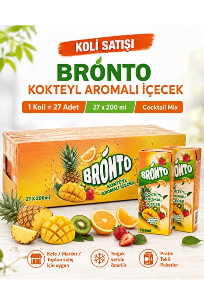 bronto Kokteyl Aromalı İçecek 200 ml x 27 Adet – Koli