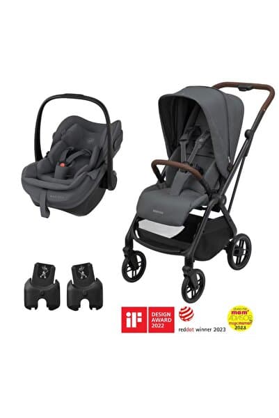 Maxi-Cosi Leona2-Pebble Slide Pro Tek Elle Katlanabilen Çift Yönlü Seyahat Sistem Bebek Arabası Grap