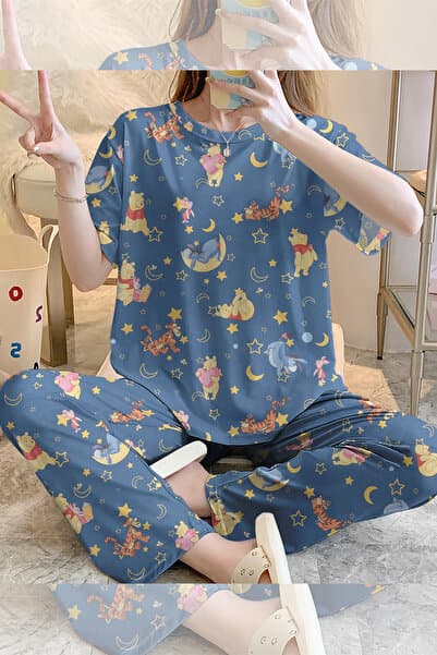 kuzey homewear Kısa Kollu Pijama Takımı Winnie The Pooh Supersoft Basic Süprem