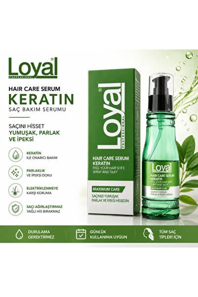 Loyal Keratin Saç Serumu 90 ml – Durulama Gerektirmez Parlak ve Pürüzsüz Görünüm